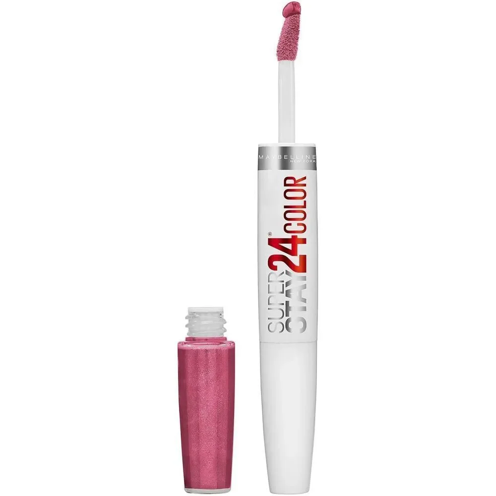 Pink Maybelline Super Stay 24 Long Lasting 2-Step Liquid Lipstick Makeup